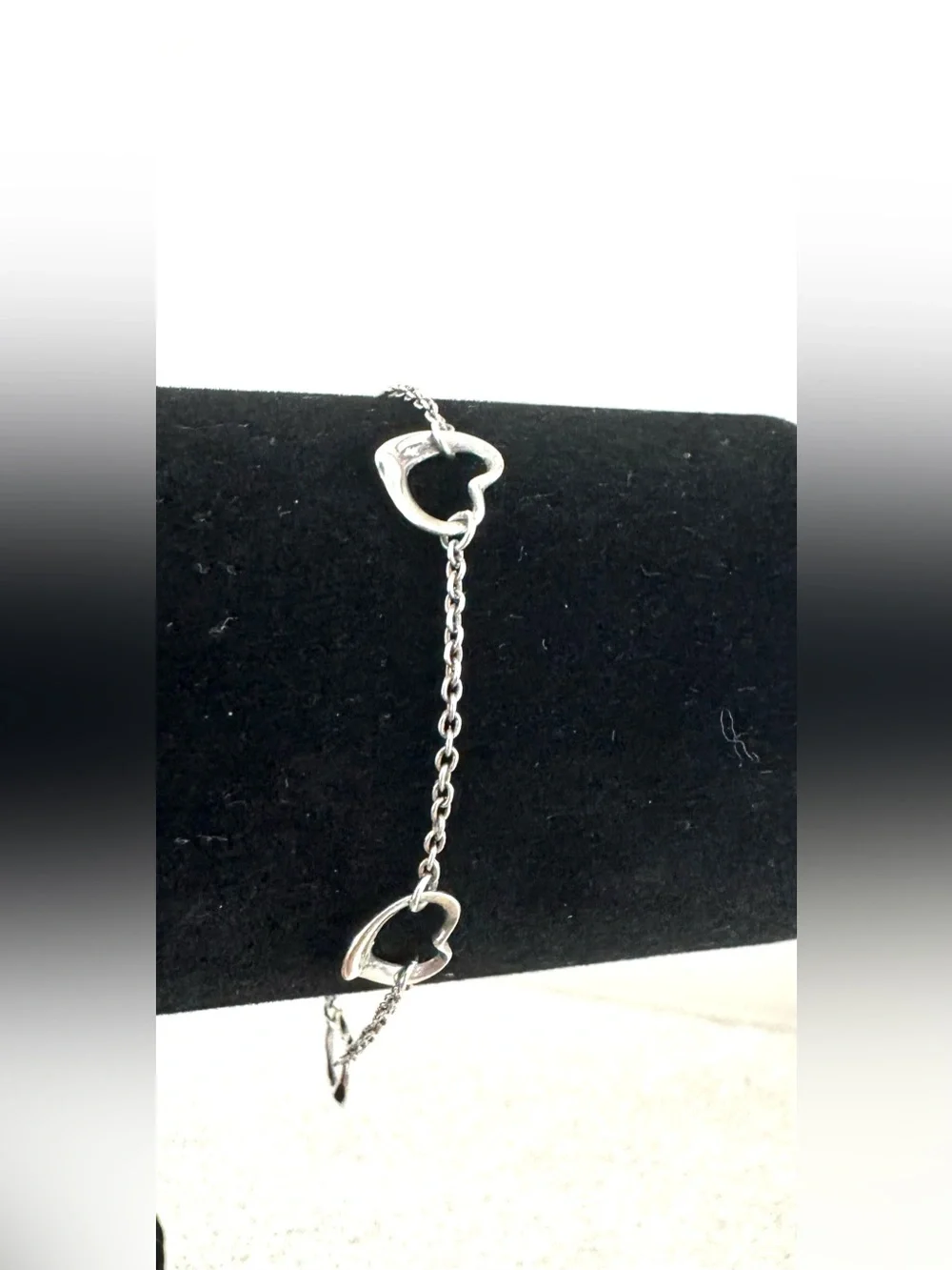 TIFFANY & CO. Elsa Peretti 5 Open Heart Bracelet Sterling Silver 925 Spain
